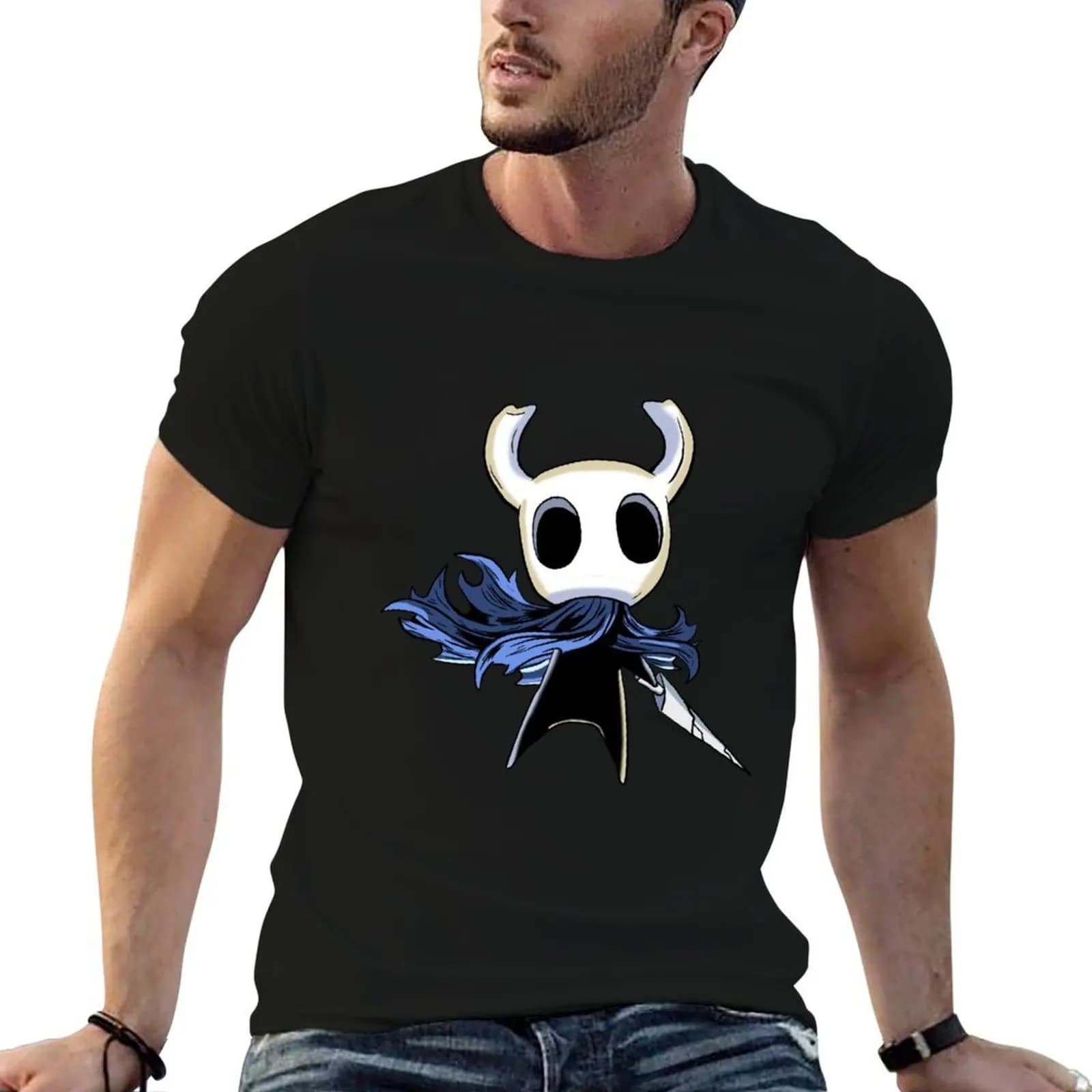 Hollow Knight T-Shirt oversized graphic tee Luxury man shirts men