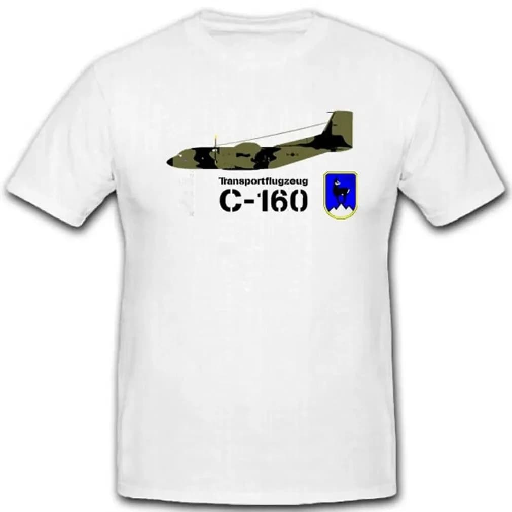C-160 Transall Cargo and Tactical Transport Aircraft T-Shirt 100% Cotton O-Neck Short Sleeve Summer Casual Mens T-shirt