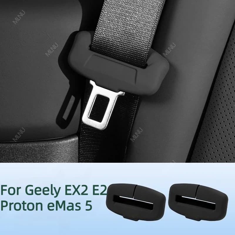 Seat Belt Cover For Geely EX2 E2 Proton eMas 5 2026 2025 Accessories Silicone Anti-Rattle Soft-Edge Wear-Shield Sweat-Block