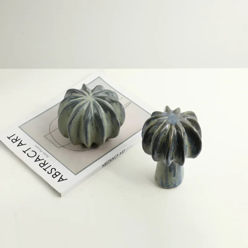 Creative minimalist retro abstract cactus ceramic ornament, exhibition hall, homestay, living room decoration cabinet, creative