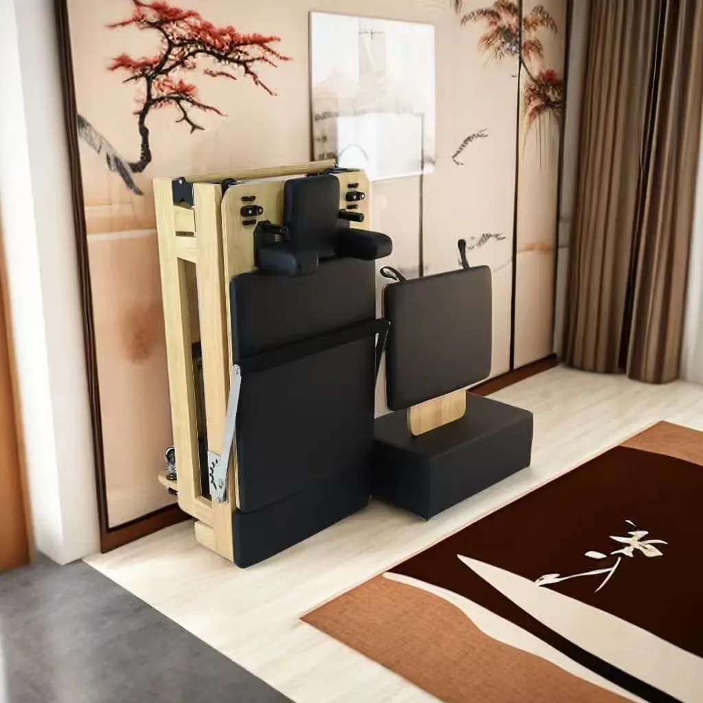 New High Quality Portable Home Reformer Pilates Machine Durable Wood Foldable Pilates Reformer
