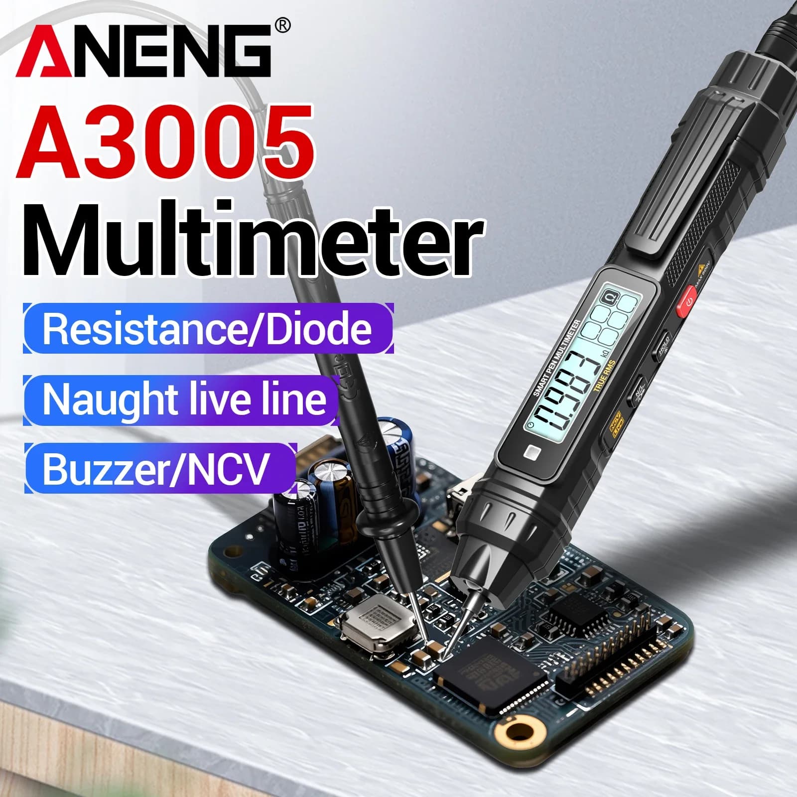 ANENG A3005 Electrician specific pen type multimeter NCV induction measurement zero wire identification and maintenance tool