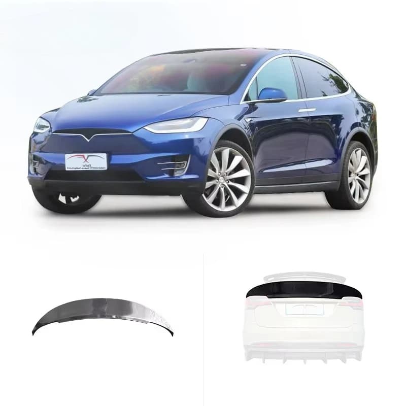 Suitable for Tesla Model X Body Kit Upgrade Carbon Fiber Rear Spoiler Rear Wing Tail Trunk Wing Car Modification Accessories