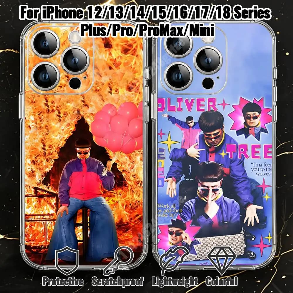 O-Oliver T-Tree Alone In A Crowd Phone Case for iPhone 18 17 16 Pro Plus 15 14 Max Mini 13 12 Transparent Bumper