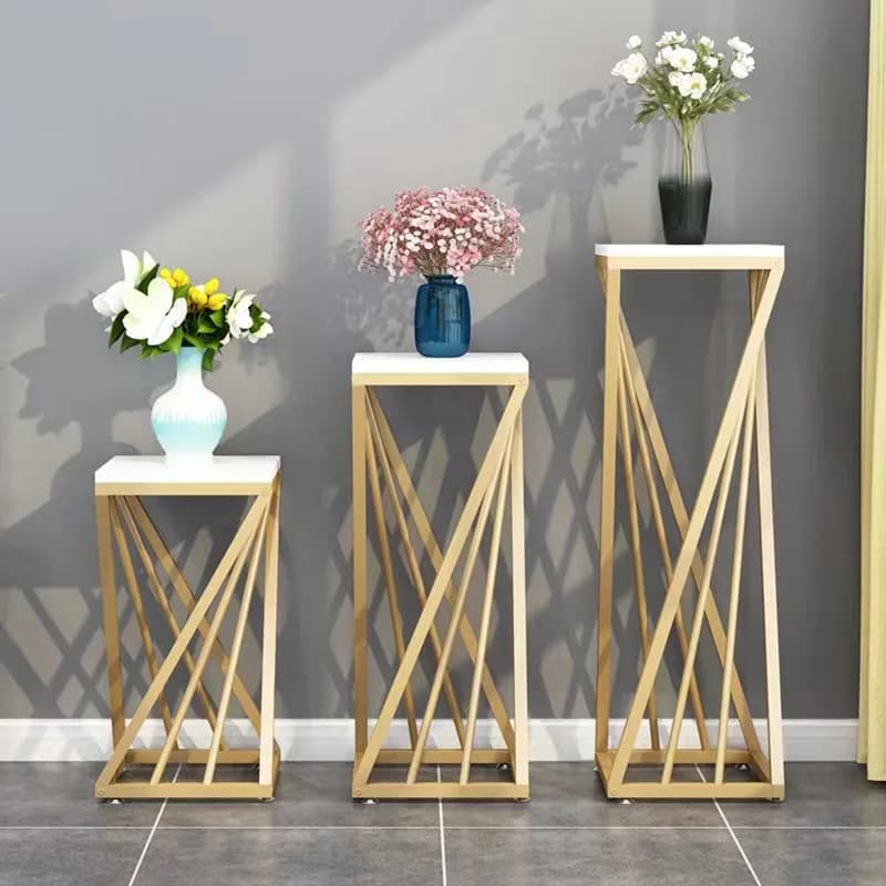 Flower Frame Wrought Iron Marble Decorative Indoor Green Radish Potted Living Room Simple Modern