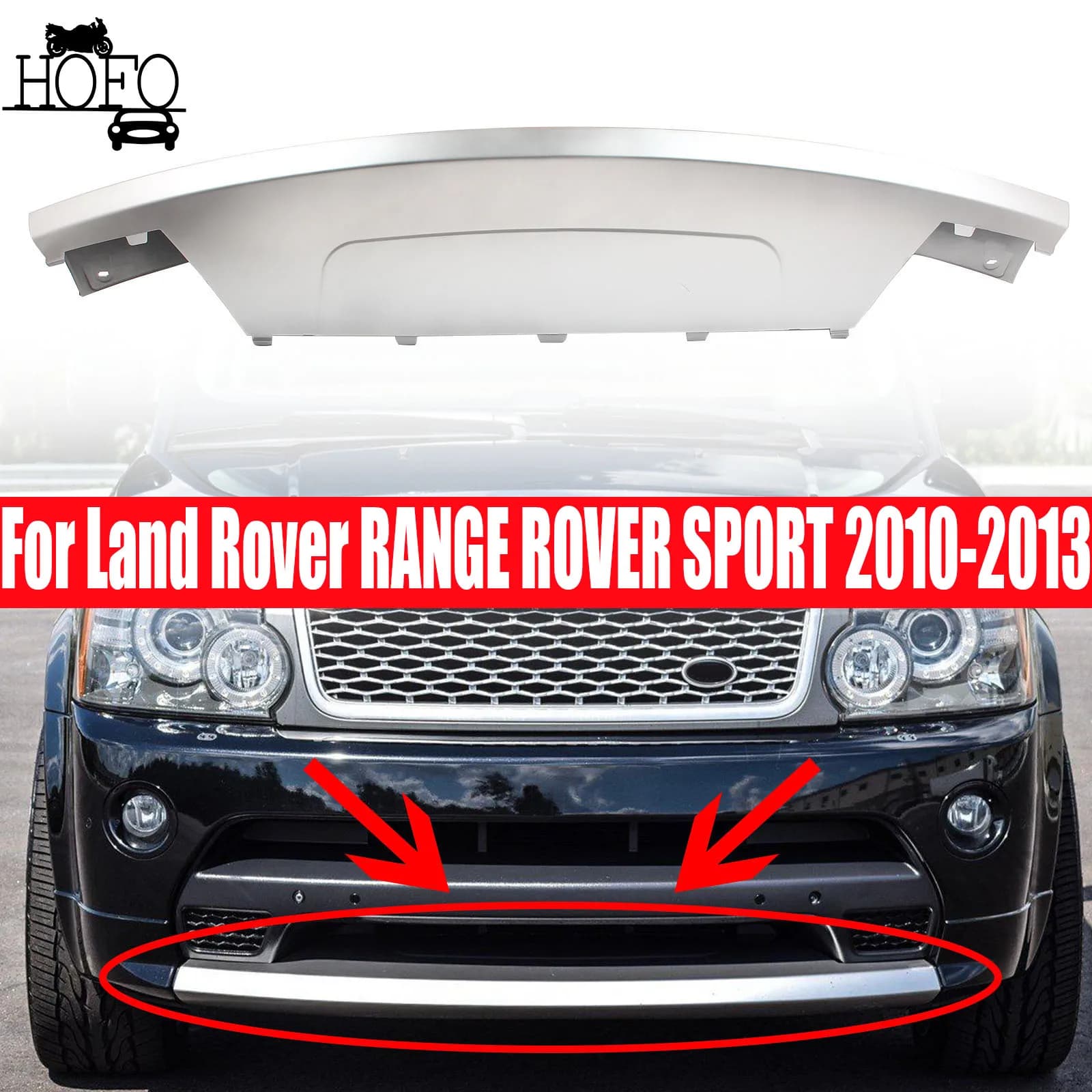 Car Front bumper Trailer Cover Guard Under Panel Body Kits For Land Rover RANGE ROVER SPORT 2010-2013