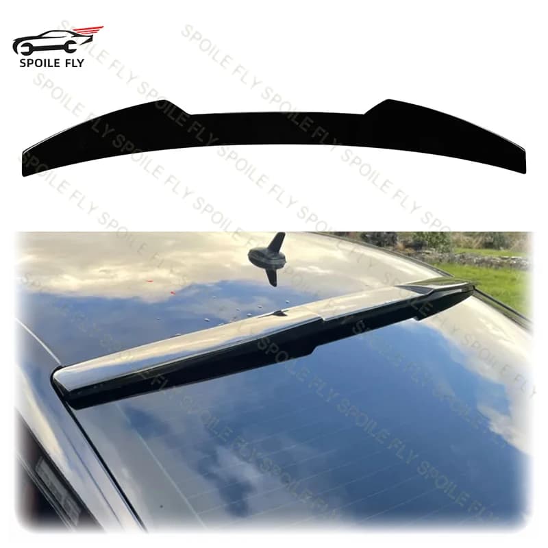 For Volkswagen VW Jetta Mk6 2011-2018 High Quality ABS M4 Style Rear Roof Window Spoiler Wing Glossy Black Carbon Fiber Look