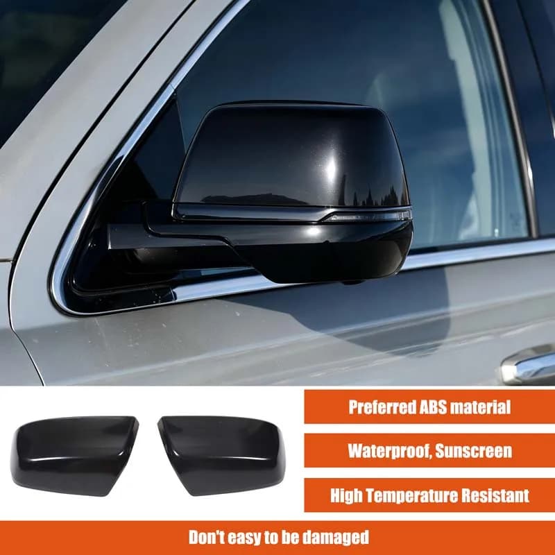 For Cadillac Escalade 2015-2020 ABS Black Car Exterior Rearview Mirror Cover Decorative Sticker Car Protection Accessories