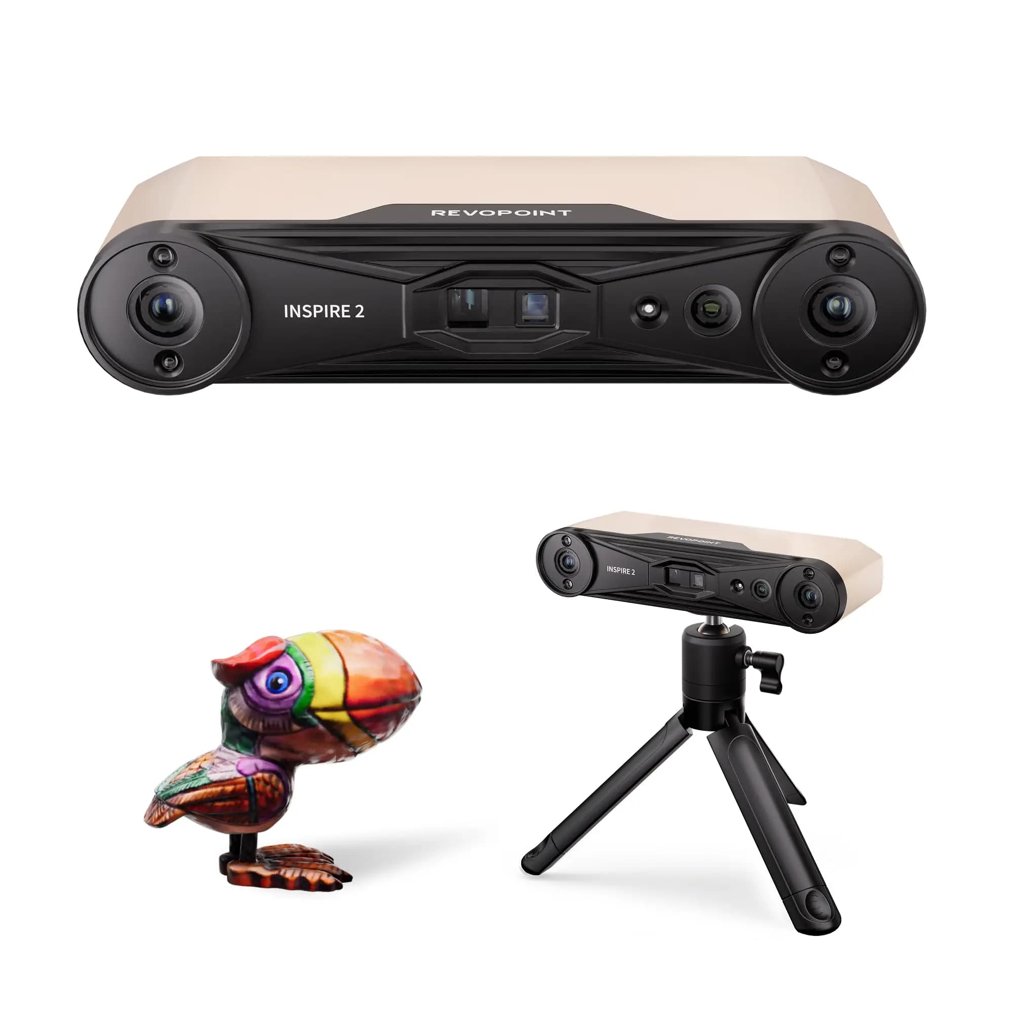 New Revopoint Inspire 2 3D Scanner 0.03mm Precision Multi-Line Laser Structured Light Handheld Wireless USB Outdoor 1 Year