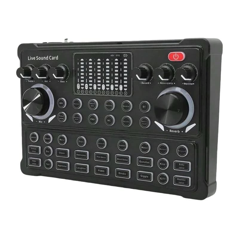 Wholesale M3A Sound Card Microphone Set Wireless White+Black 48V   o Interface Mixing Console   o Mixer Phone PC Recording