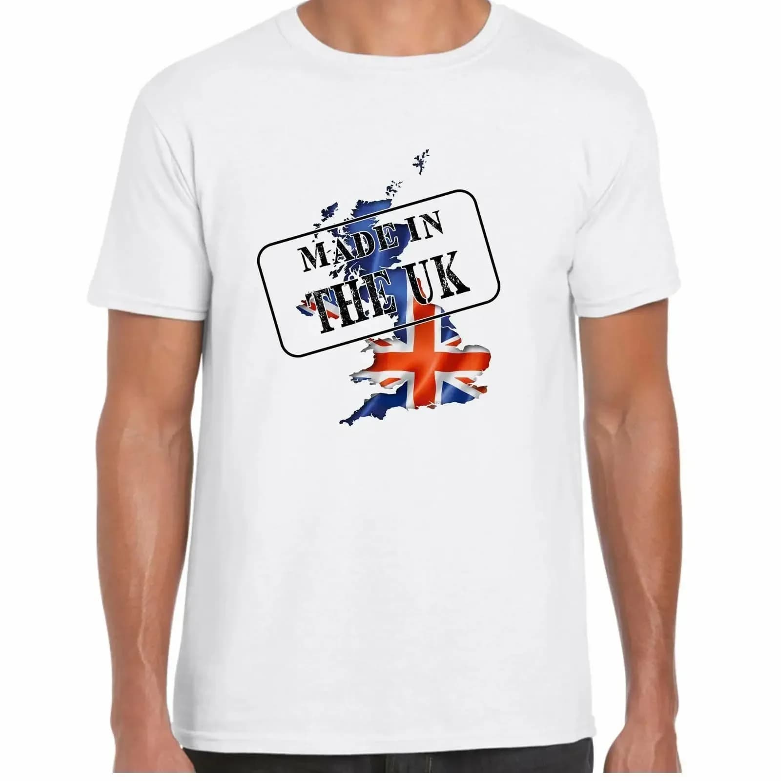 British Flag Map Nation Pride Made In The UK Men's T-Shirt Summer Cotton Short Sleeve O-Neck Unisex T Shirt New S-3XL
