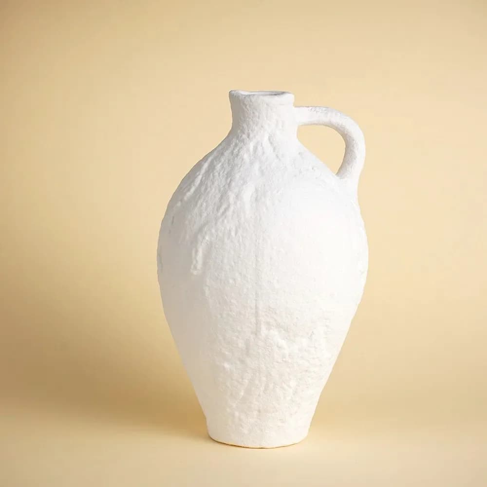 CAPIRON Scandinavian Ceramic Vase for Pampas Grass White Nordic Design Floral Arrangement Modern Interior Living Room Decoration