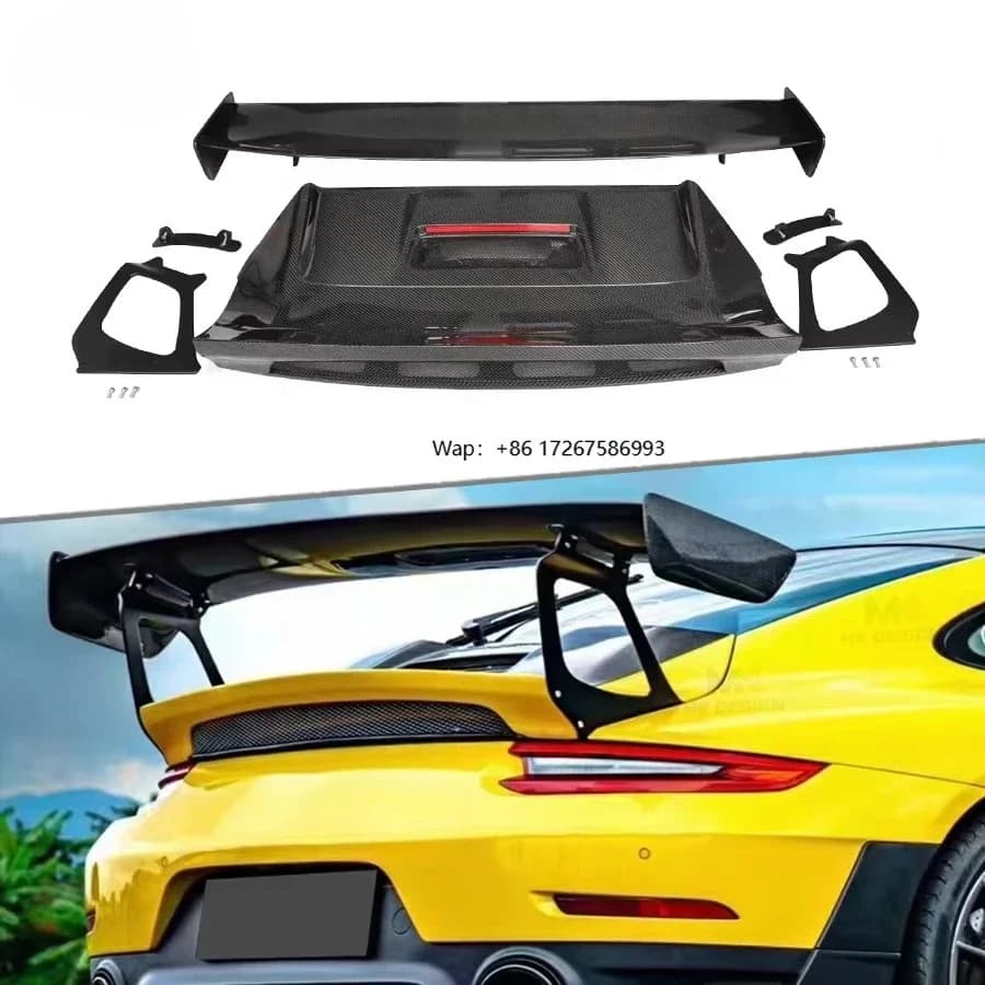 High Quality GT2 Style Carbon Fiber Rear Wing Trunk Spoiler for Por 911 991 Carrera 2012-2018 Boot Wing Car Accessories