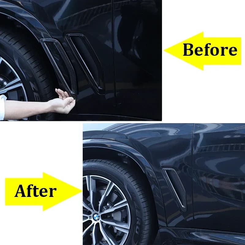 For 2019-2022 BMW X5 G05 ABS Carbon Fiber Car Styling Car Side Vents Plate Fender Stickers Car Decorative Protection Accessories
