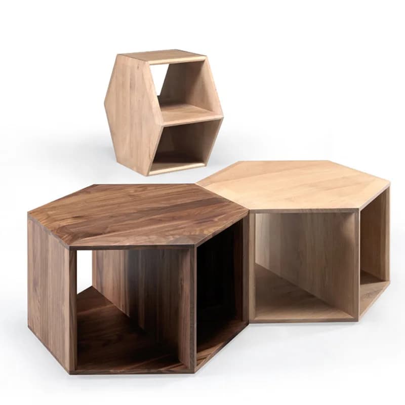 All solid wood coffee table side table, black walnut living room   table multi-function