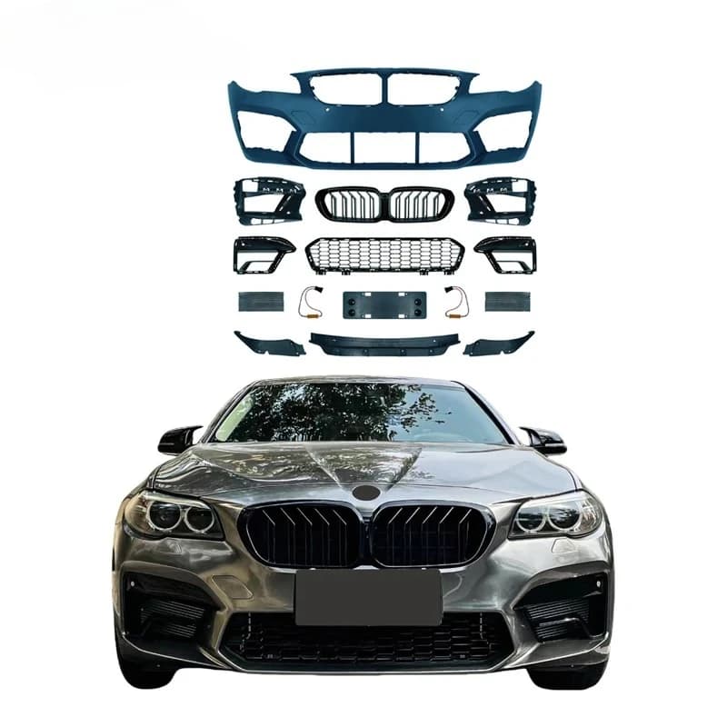 for  5 Series 2010-2018 F10/F18 Upgrade to 2022 G30 M5 Upgrade Facelift with Front and Rear Bumper Car Body Kit