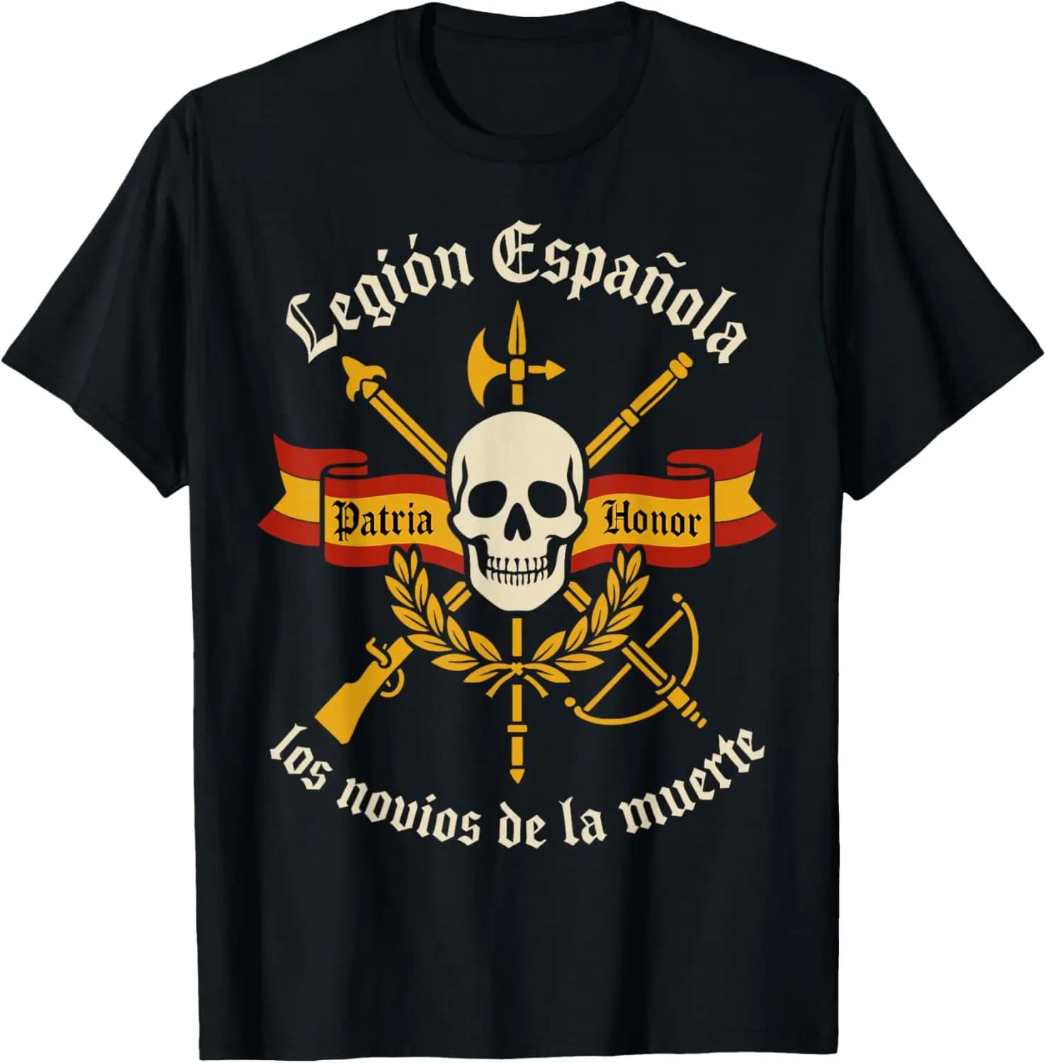 Spanish Legion Married Death Military Homeland Honor Spain T-Shirt Short Sleeve Casual 100% Cotton Shirt