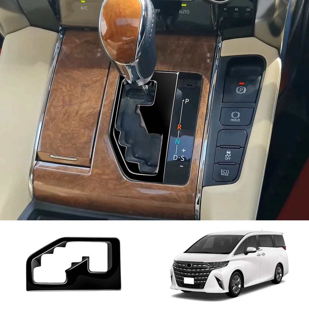 For Toyota Alphard Series 30 Car Gear Shift Knob Cover Panel Frame Accessories Trim Stickers 2015 2016 2017 2018 2019 2020