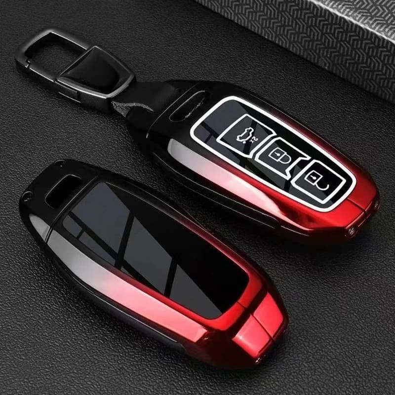 Premium Zinc Alloy Key Cover Case for Audi A6L E-tron/A5L/Q6L E-tron/Sportback (2025-2026) - Protective Key Fob Shell Keychain