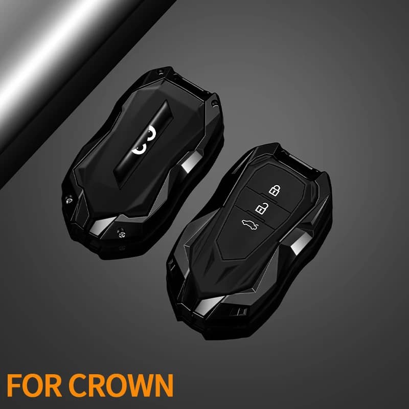 For Toyota Crown Car Case Accessories Crown Crossover Sport Sedan Estate Premium Exquisite Zinc Alloy Car Key Case Protector