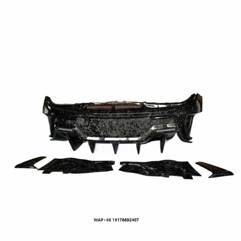 for McLaren 540C 570S Upgraded 600LT Style Forged Carbon Fiber Rear Bumper Rear Diffuser Body Kit