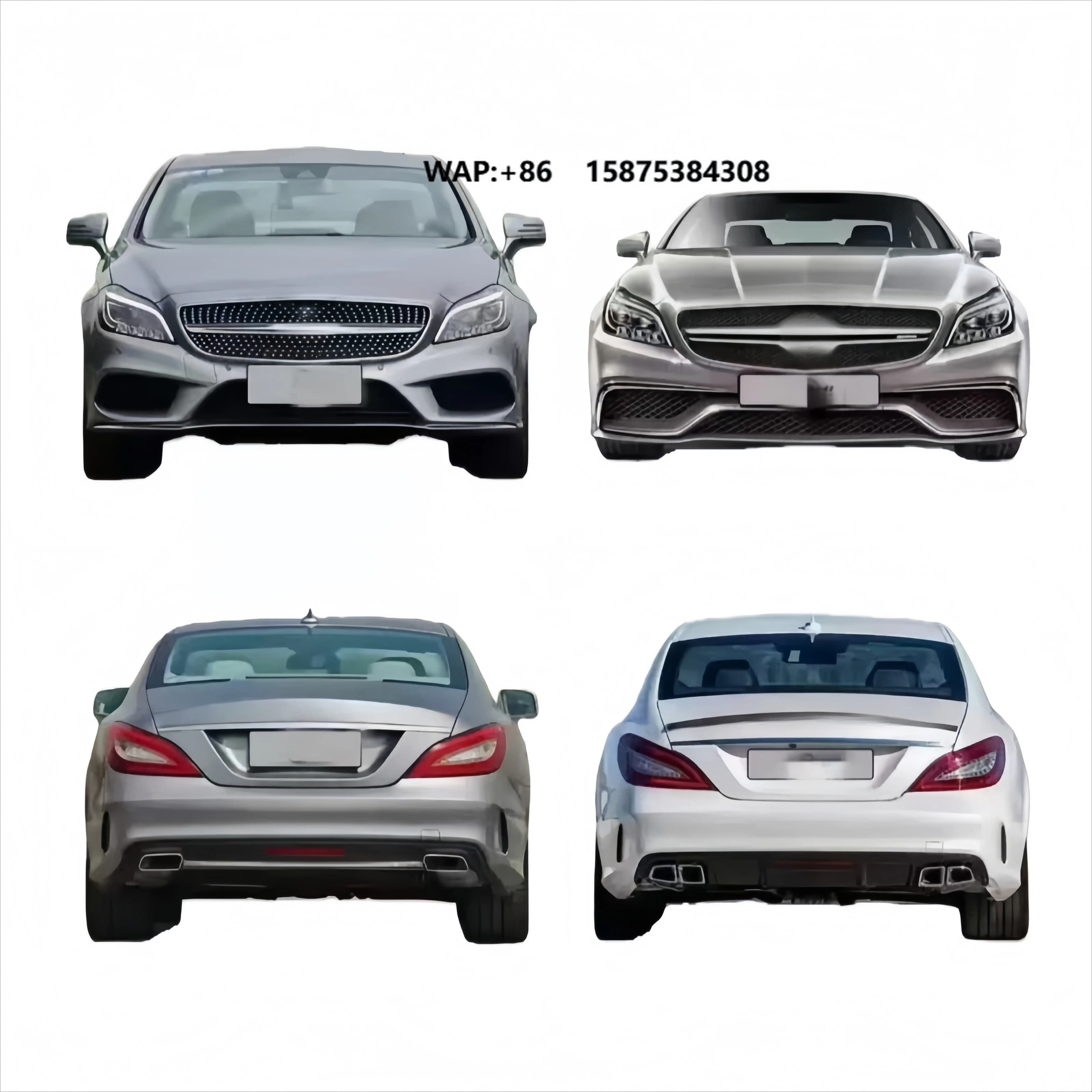 FOR W218 CLS63 New High Quality Body Kit with Fog Light Upgrade Facelift Front Bumper