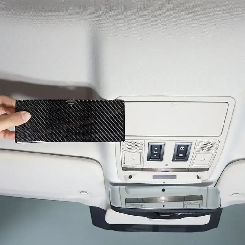 For Land Rover Defender 90 110 130 2022-2024 Soft Carbon Fiber Car Eye Box Frame Cover Trim Sticker Interior Car Accessories