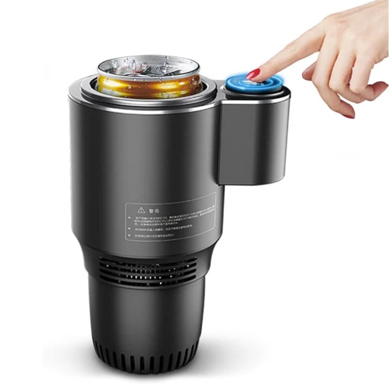 2-in-1 Car Cup Warmer Cooler, Portable Smart Car Cup Mug Holder 12V Car Quick Heating Cooling Cup Holder with Digital Display