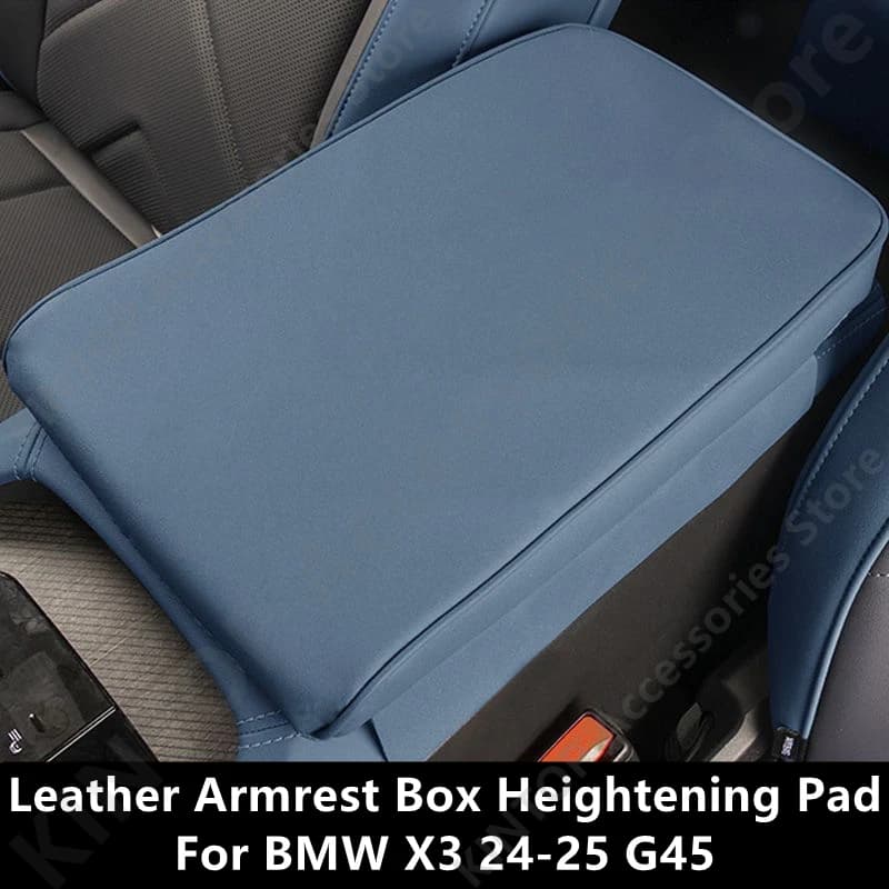 For BMW X3 24-25 G45 Leather Armrest Box Heightening Pad,Car Interior Decoration Modification Protection Accessories Refit