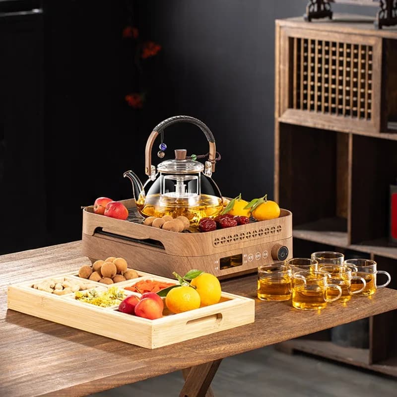 Furnace tea set Electric ceramic stove tea stove Multifunctional smokeless oven Outdoor tea set Gift