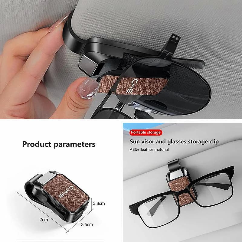 For BYD ATTO3 Dolphin Sealion7 Shark6 Frigate07 Seal Sun‑Visor Eyeglass Storage Organizer Holder Case