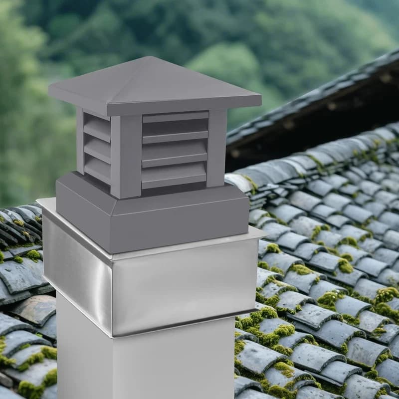 xin Aluminum Alloy Fireplace Cap Modern Shutter Den Conical Top Chimney Cover Building Chimneys