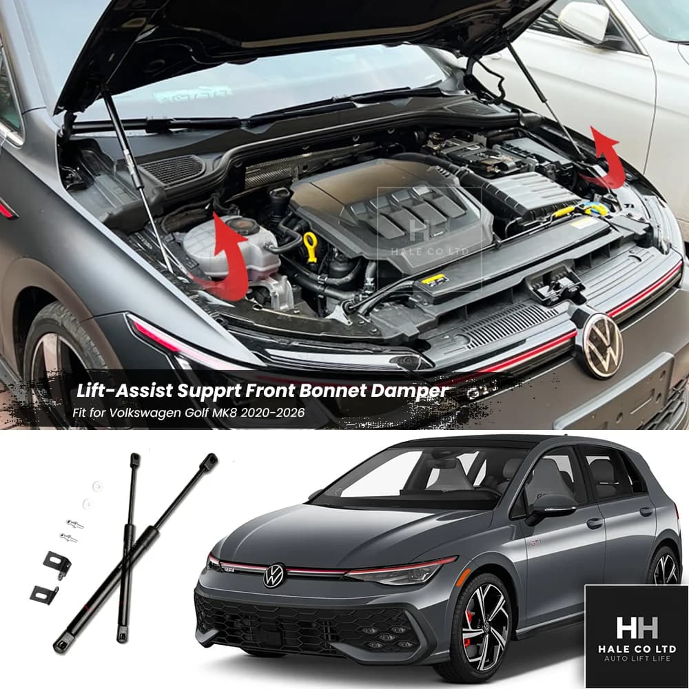 Assit Strut For Volkswagen Golf MK8 2020-2026 Front Engine Hood Damper Lift Support German Strech Bonnnet Gas Spring Auto Tuning
