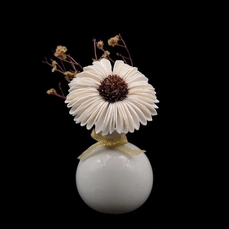 5PCS African Daisy Hand-made Dried Flowers No-fire Aromatherapy Sola Flower for Reed Diffuser Home Decoration Flower Arranging
