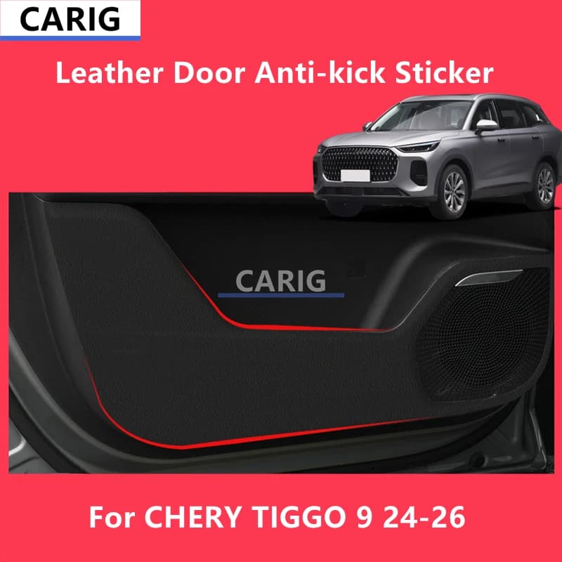 For CHERY TIGGO 9 24-26 Leather Door Anti-kick Sticker Modified Interior Car Film Accessories Refit Modification Decoration