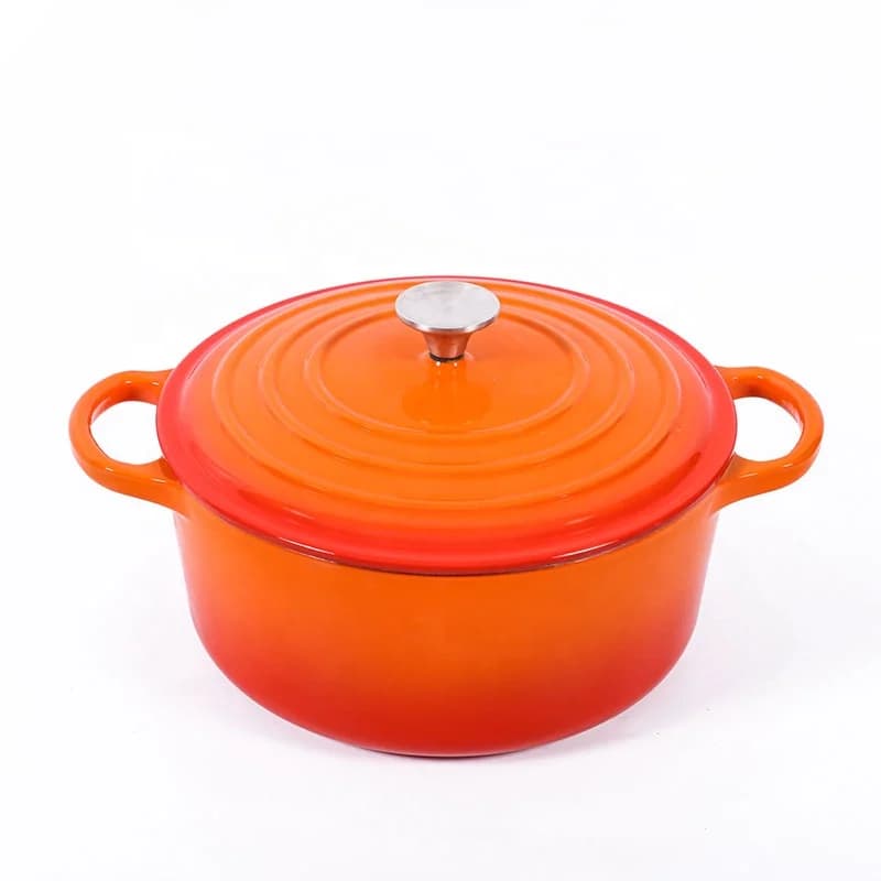 Cast iron enamel saucepan 20/22/24/26/28 cm oven classic design metal material