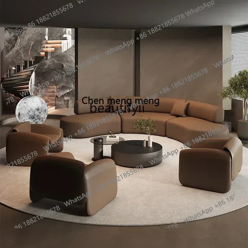178CC Semicircular curved sofa special-shaped beauty salon hotel business rest area reception and negotiation