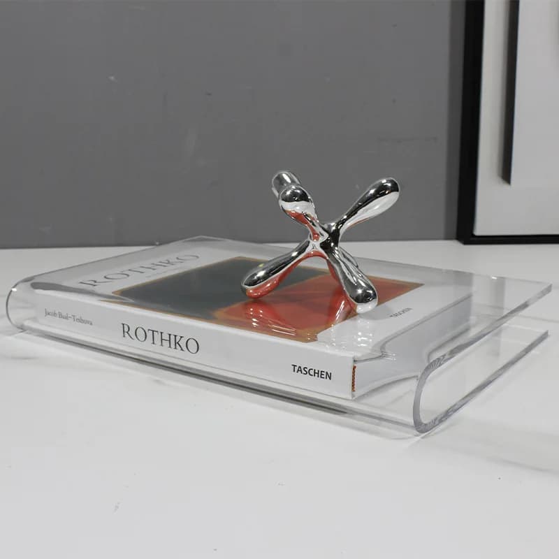 Simple transparent acrylic display book case study display cabinet decorative ornament