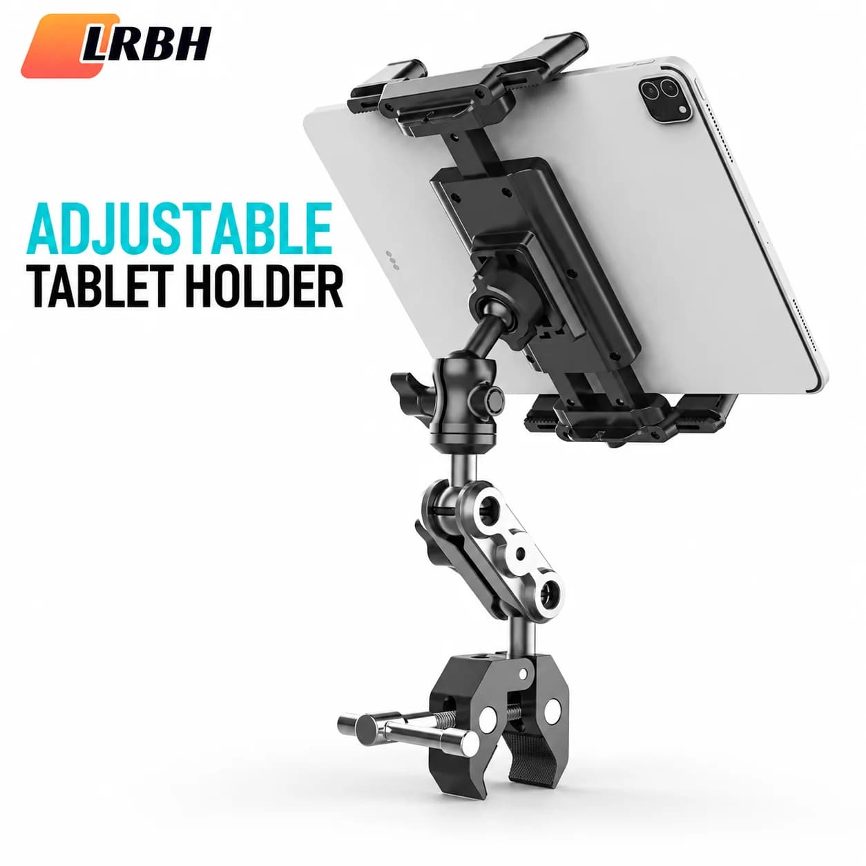 Universal Phone Tablet Holder for Golf Carts, Strollers, Wheelchairs and Bikes, Suited to Treadmills, Poles and Music Stands