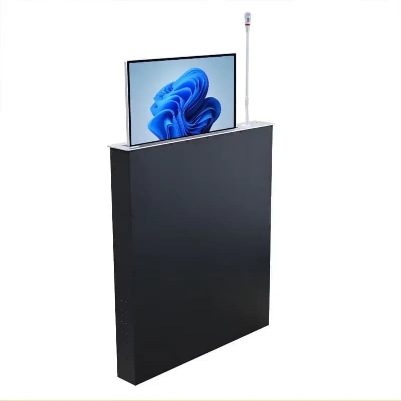 17.3 Inch Retractable Without Touch Screen Motorized Monitor Lift Paperless Conference System Pop up LCD Monitor Lift