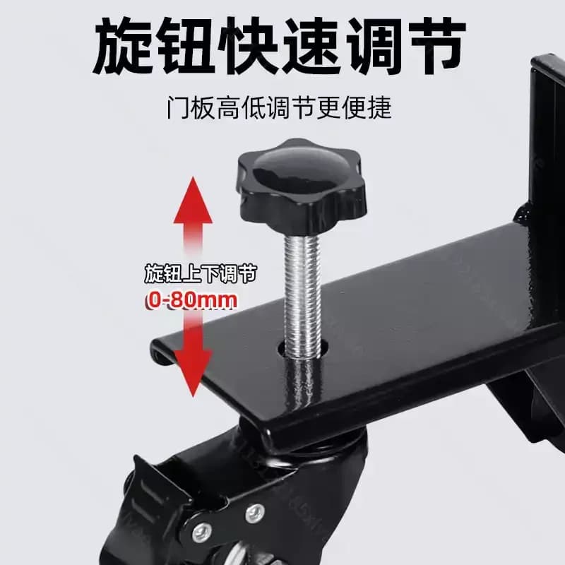 2 Adjustable Heavy Duty Panels Dolly Door Glass Plasterboard Moving Cart With Solid Rubber Wheels For Building Material
