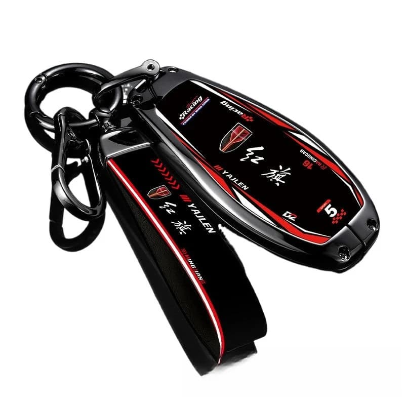 Premium Zinc Alloy Key Cover Case for Hongqi H5/H9/HS5/H6/HS7 - Protective Key Fob Shell Keybag Keychain
