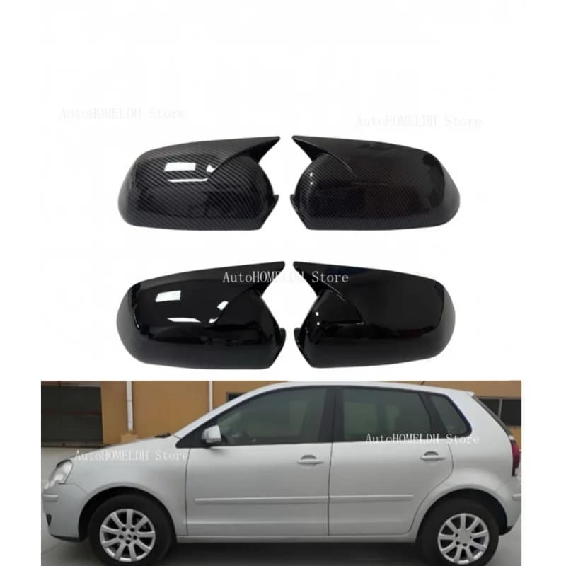 Car Rearview Side Mirror Cover Wing Cap  For Volkswagen VW Polo 2005 2006 2007 2008 2009 Door Exterior Housing Shell Trim ABS