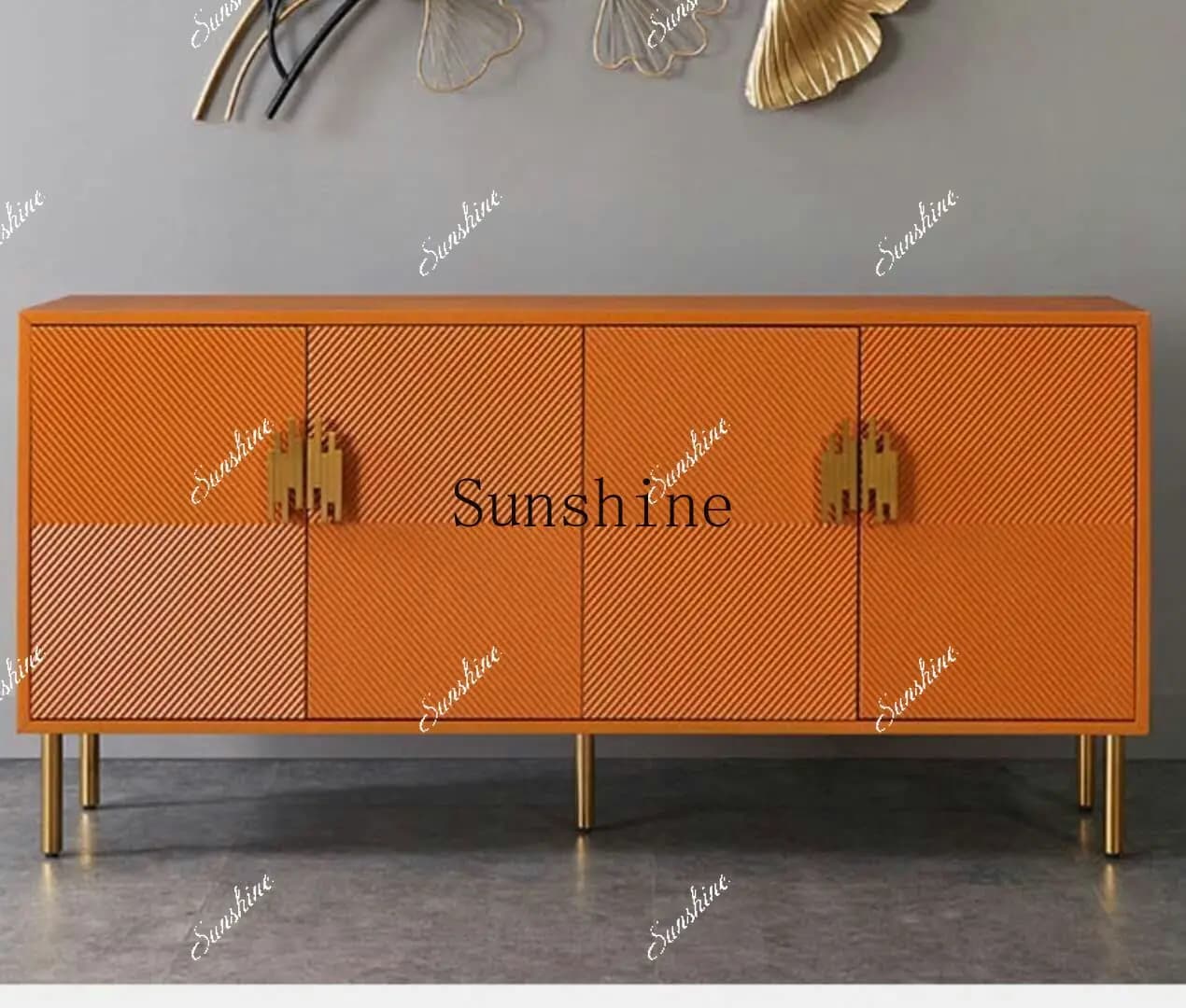 Modern simple light luxury foyer cabinet living room American storage cabinet   FT
