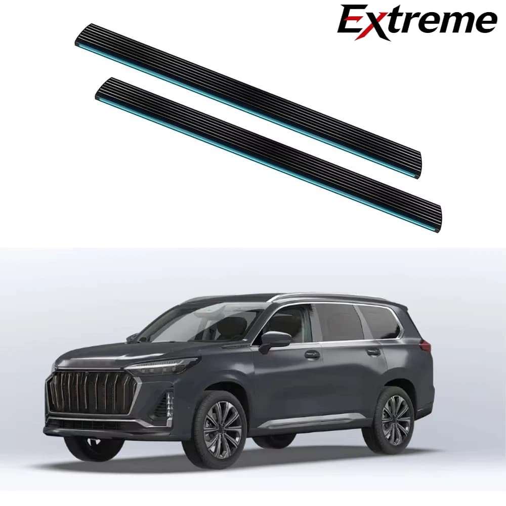 Five Wire Motor Automotive External Accessories Electric Pedals with Vehicle logo for Chery Exeed Aluminum Alloy Panel,