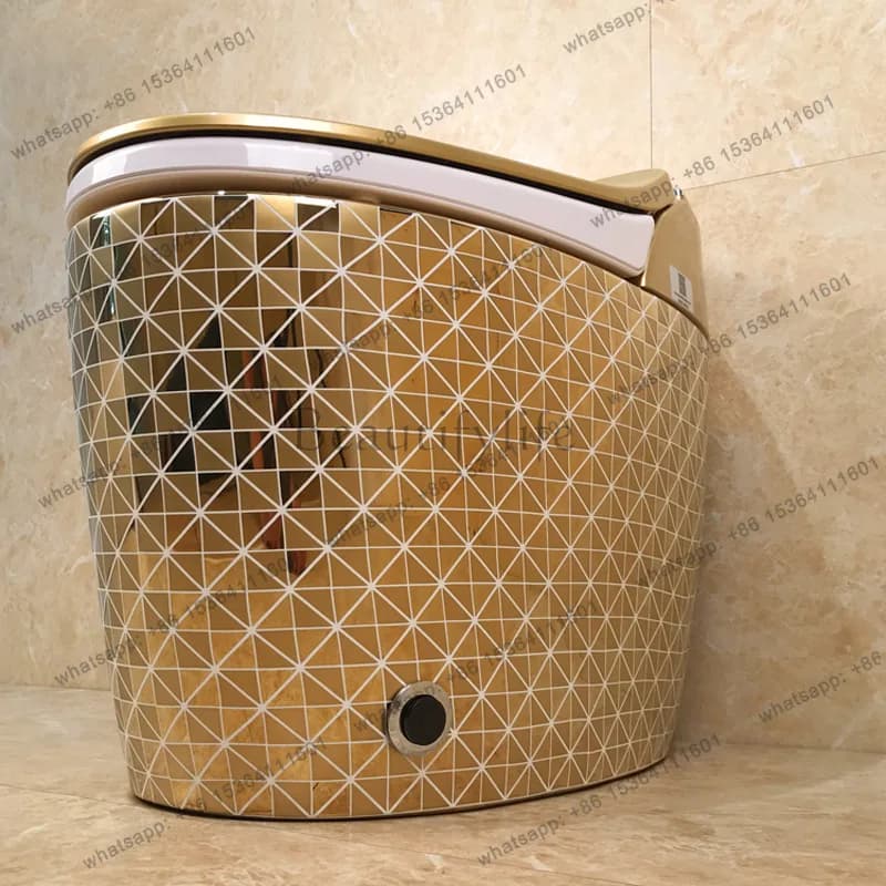 Gold smart toilet color gold integrated automatic constant temperature titanium toilet