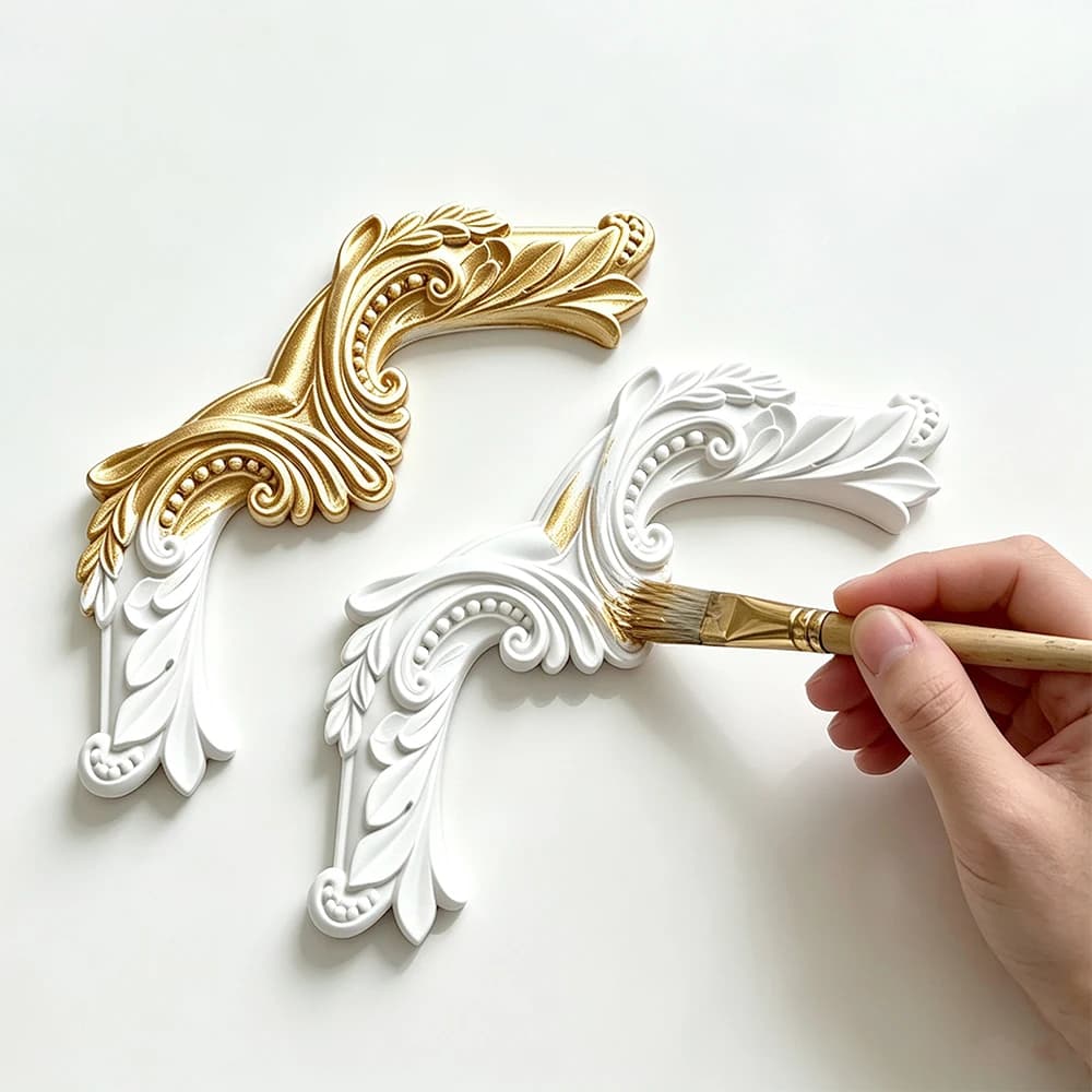 European PU Polyurethane Corner Moulding Kit Decor Wall Ceiling Molding Ornament Indoor Background Wall Home Decor Accessories