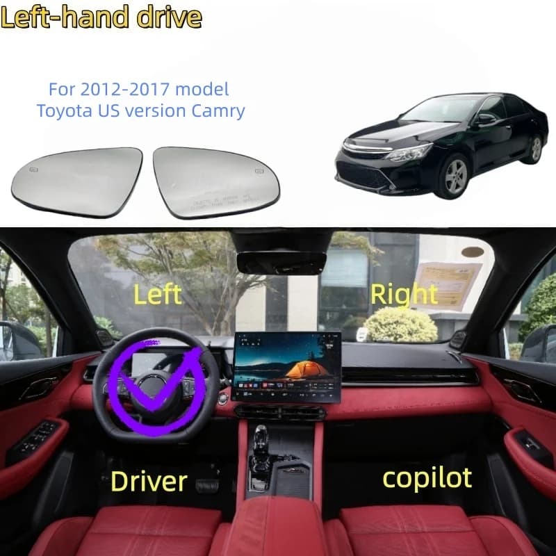 For 2012-2017 model Toyota US version Camry Rearview Mirror with Heating for the Mirror Lens and Glass
