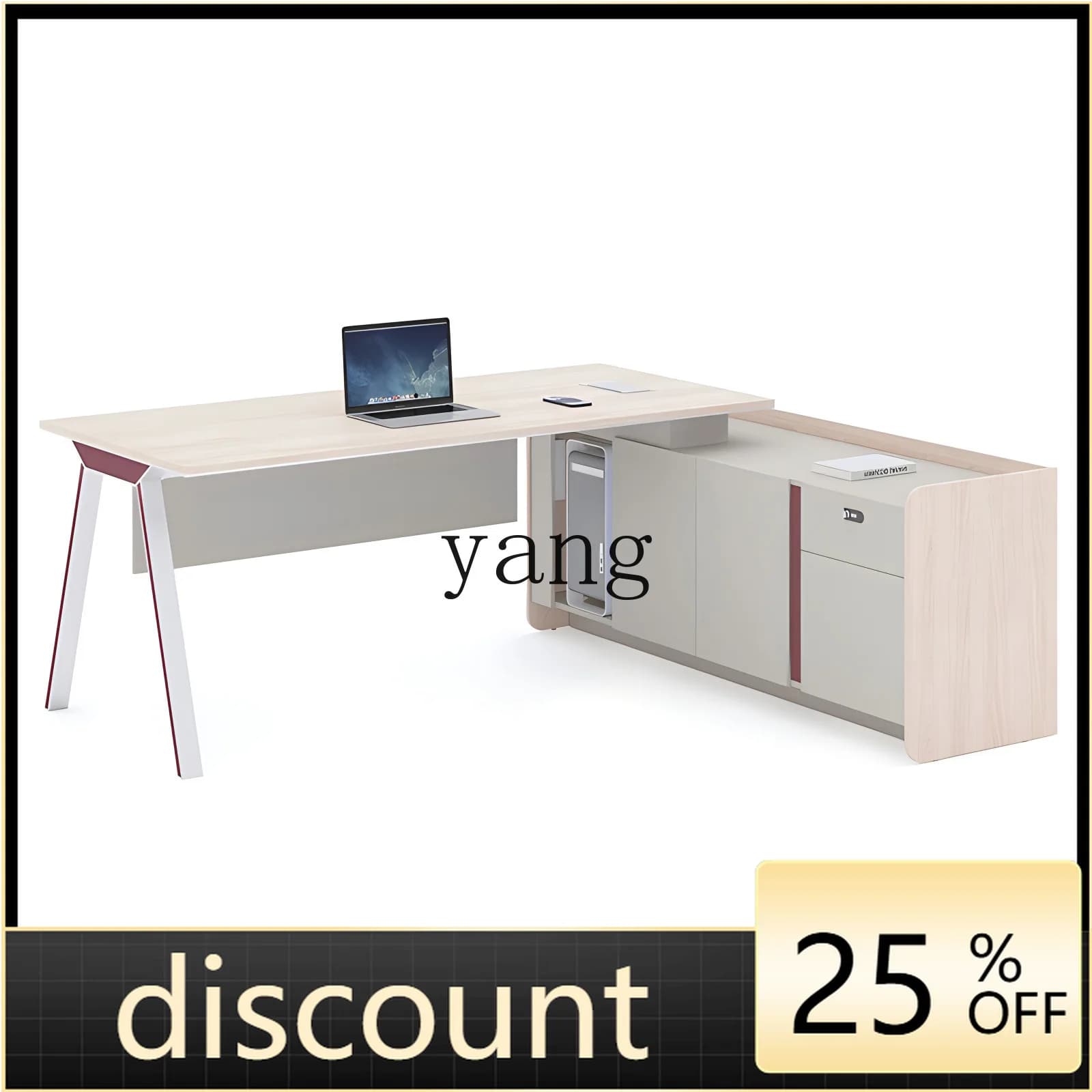 LMM Modern Staff Office Workstation Modern L-Shaped Desk,