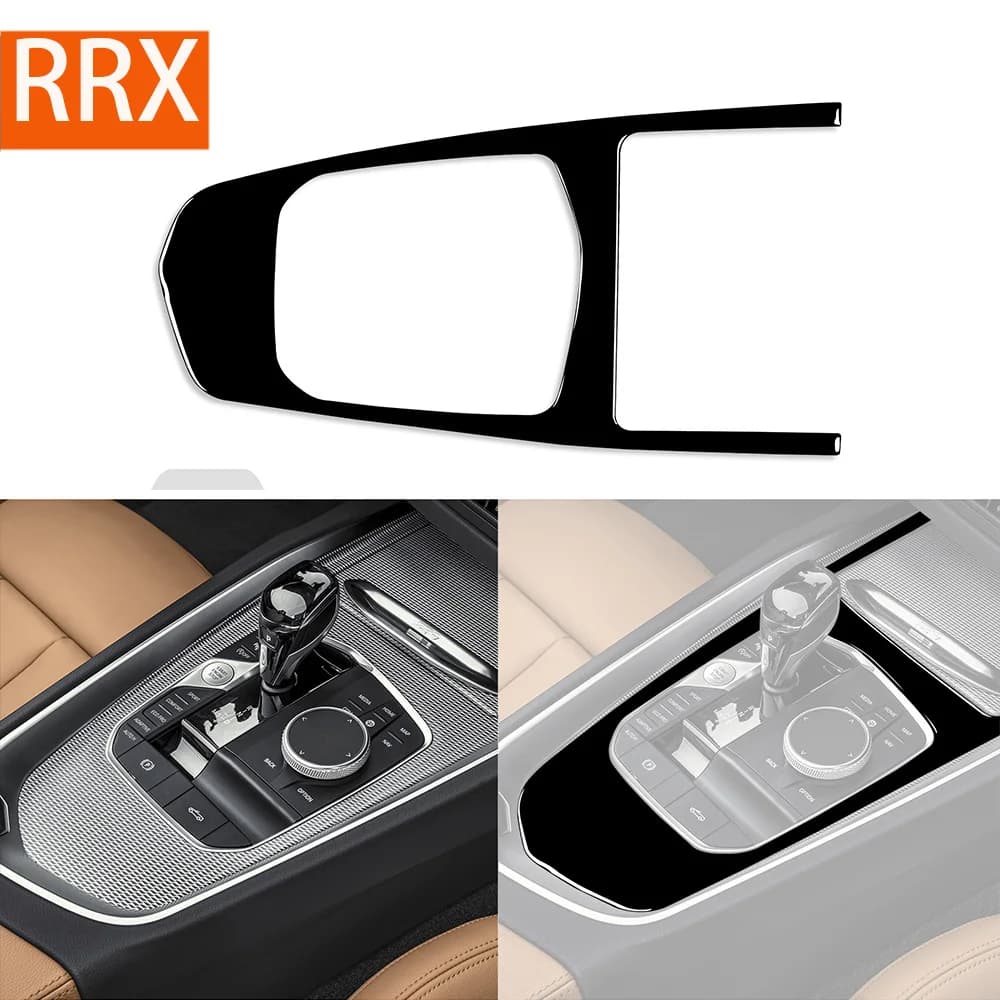 For BMW Z4 G29 2017 2018 2019 2020 2021 2022 Center Console Gear Shift Panel Trim Piano Black Sticker Car Interior Accessories